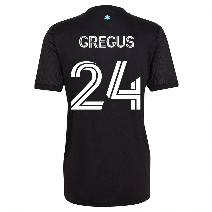 Kinder Ján Gregus #24 Schwarz Heimtrikot Trikot 2023/24 T-Shirt Schweiz