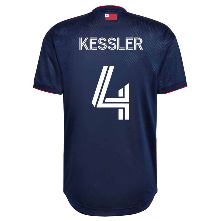 Enfant Maillot Henry Kessler #4 Marin Tenues Domicile 2023/24 T-Shirt Suisse
