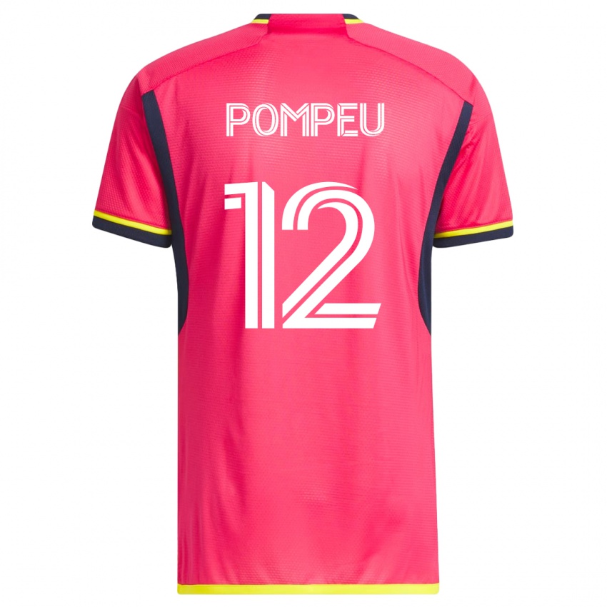 Enfant Maillot Célio Pompeu #12 Rose Tenues Domicile 2023/24 T-Shirt Suisse