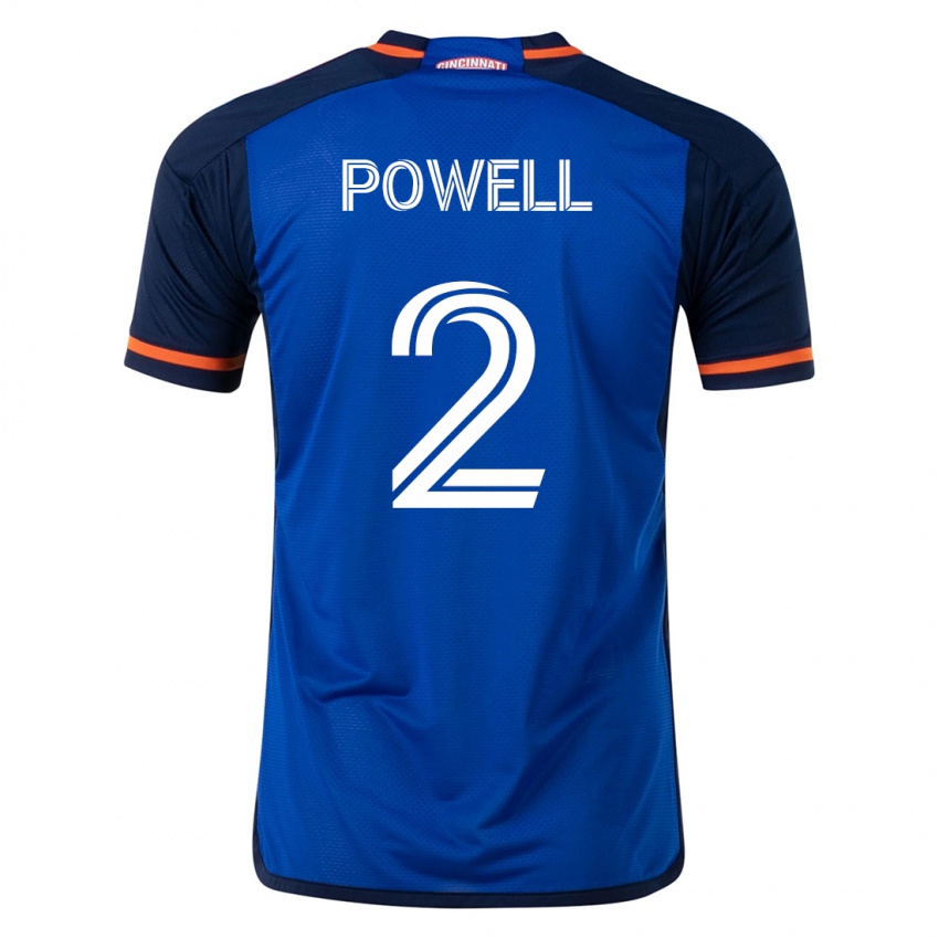 Enfant Maillot Alvas Powell #2 Bleu Tenues Domicile 2023/24 T-Shirt Suisse