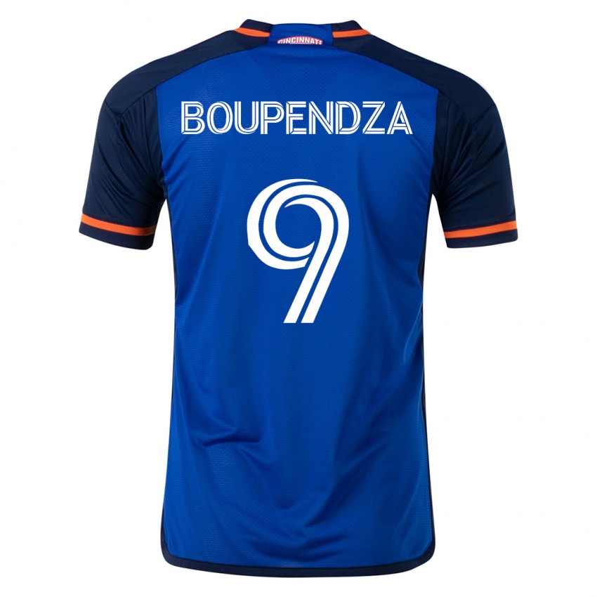 Enfant Maillot Aaron Boupendza #9 Bleu Tenues Domicile 2023/24 T-Shirt Suisse