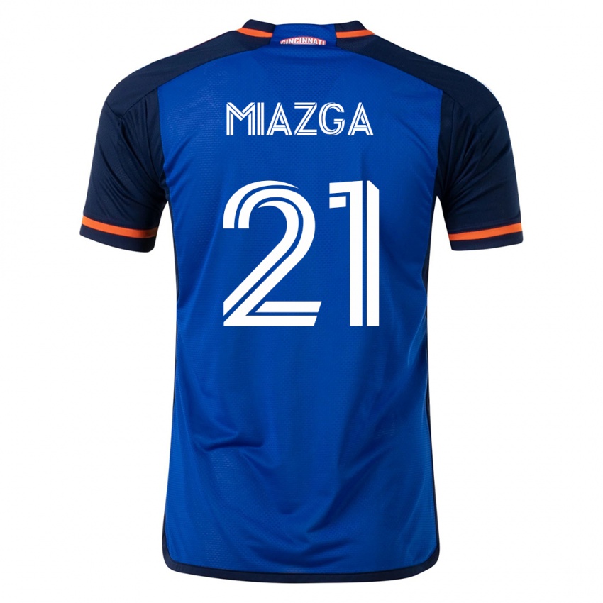 Enfant Maillot Matt Miazga #21 Bleu Tenues Domicile 2023/24 T-Shirt Suisse