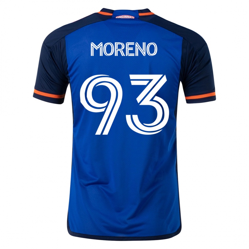 Enfant Maillot Júnior Moreno #93 Bleu Tenues Domicile 2023/24 T-Shirt Suisse