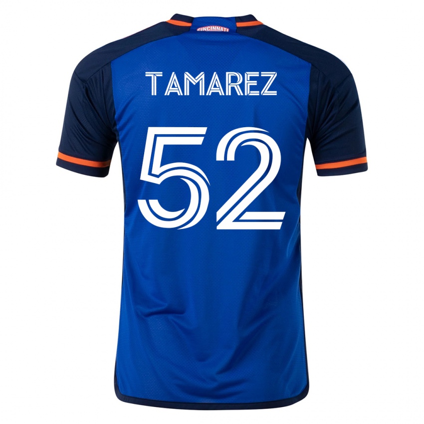 Enfant Maillot Lucas Tamarez #52 Bleu Tenues Domicile 2023/24 T-Shirt Suisse