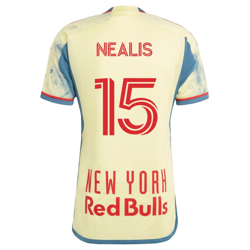 Enfant Maillot Sean Nealis #15 Jaune Tenues Domicile 2023/24 T-Shirt Suisse