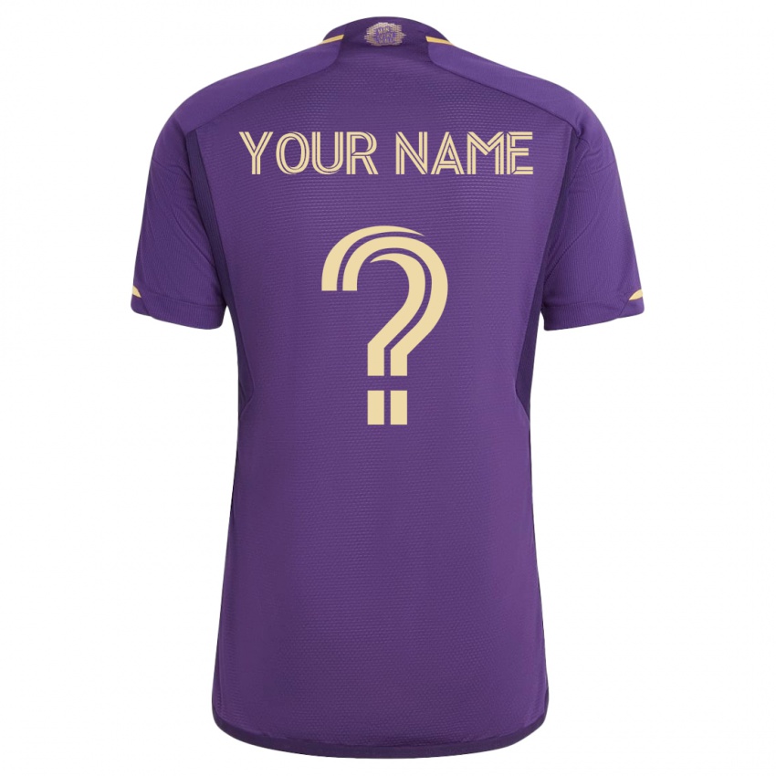 Enfant Maillot Votre Nom #0 Violet Tenues Domicile 2023/24 T-Shirt Suisse