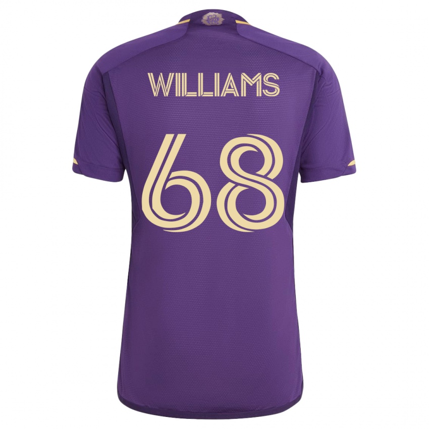 Enfant Maillot Thomas Williams #68 Violet Tenues Domicile 2023/24 T-Shirt Suisse