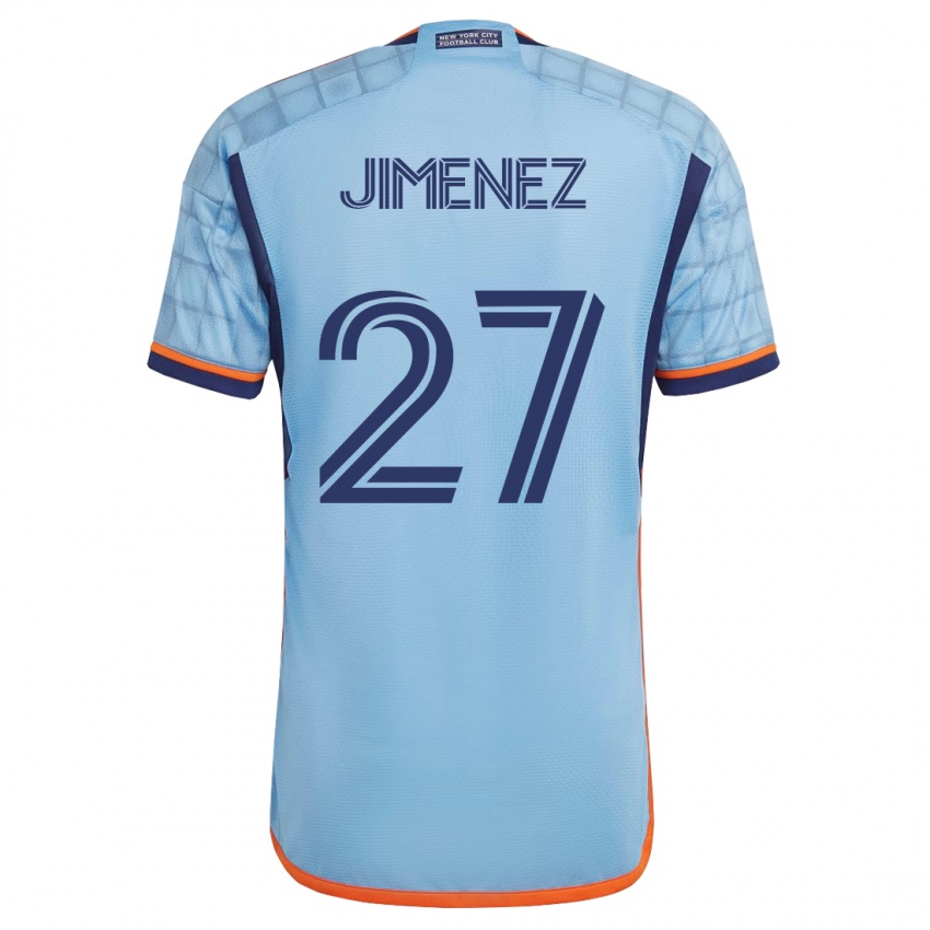 Enfant Maillot Jonathan Jiménez #27 Bleu Tenues Domicile 2023/24 T-Shirt Suisse