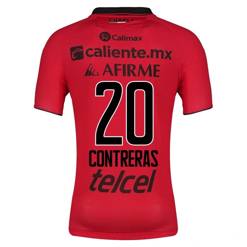Enfant Maillot Francisco Contreras #20 Rouge Tenues Domicile 2023/24 T-Shirt Suisse