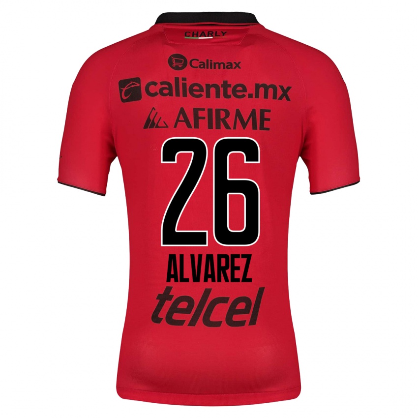 Enfant Maillot Efraín Álvarez #26 Rouge Tenues Domicile 2023/24 T-Shirt Suisse