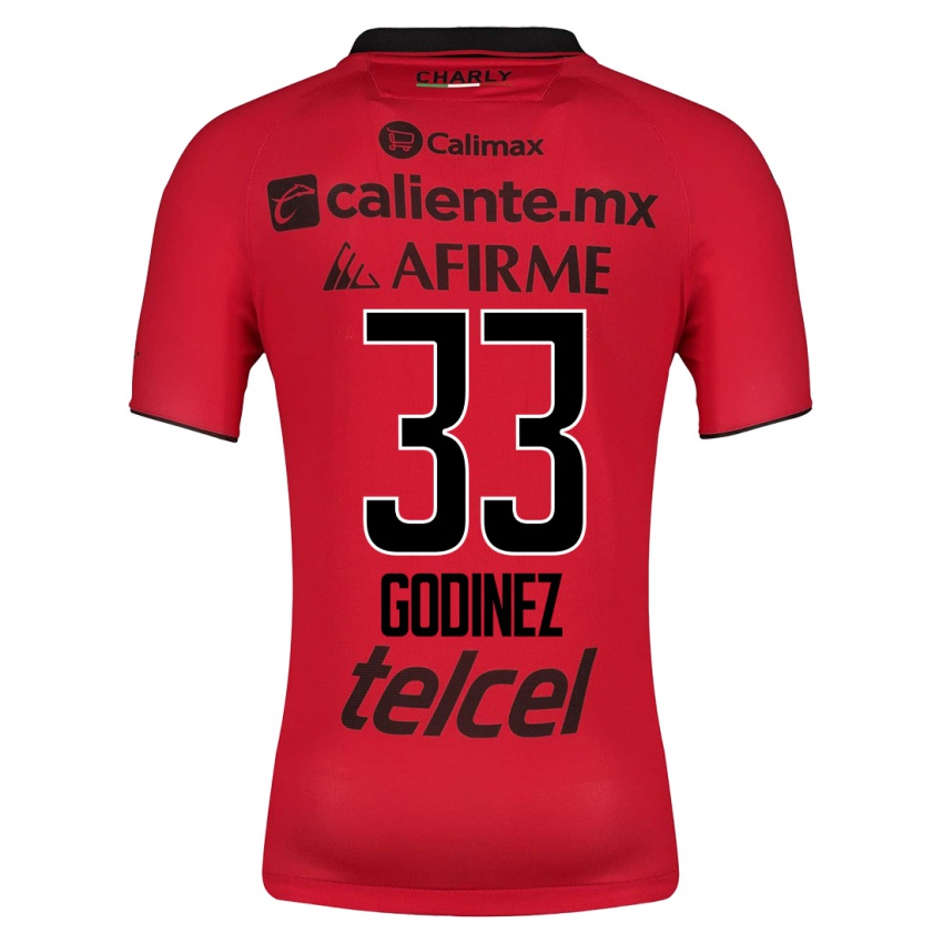 Enfant Maillot Rodrigo Godínez #33 Rouge Tenues Domicile 2023/24 T-Shirt Suisse