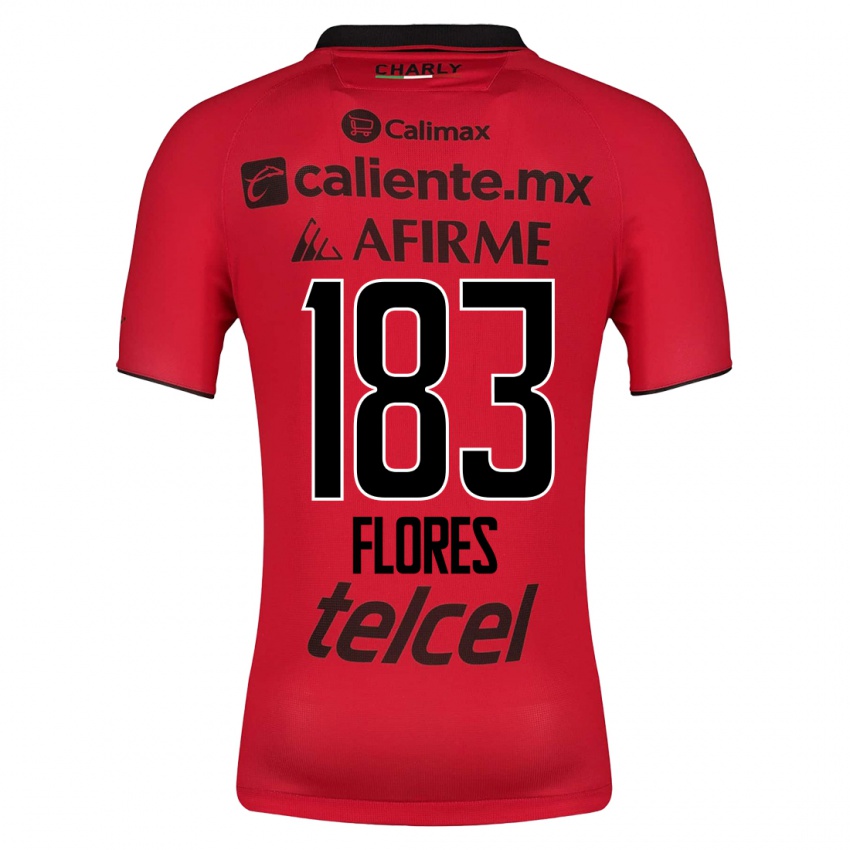 Enfant Maillot Abraham Flores #183 Rouge Tenues Domicile 2023/24 T-Shirt Suisse
