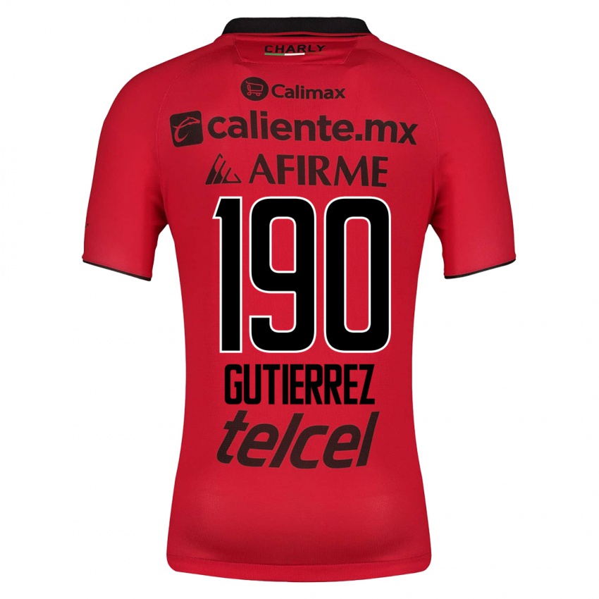 Enfant Maillot Dayán Gutiérrez #190 Rouge Tenues Domicile 2023/24 T-Shirt Suisse