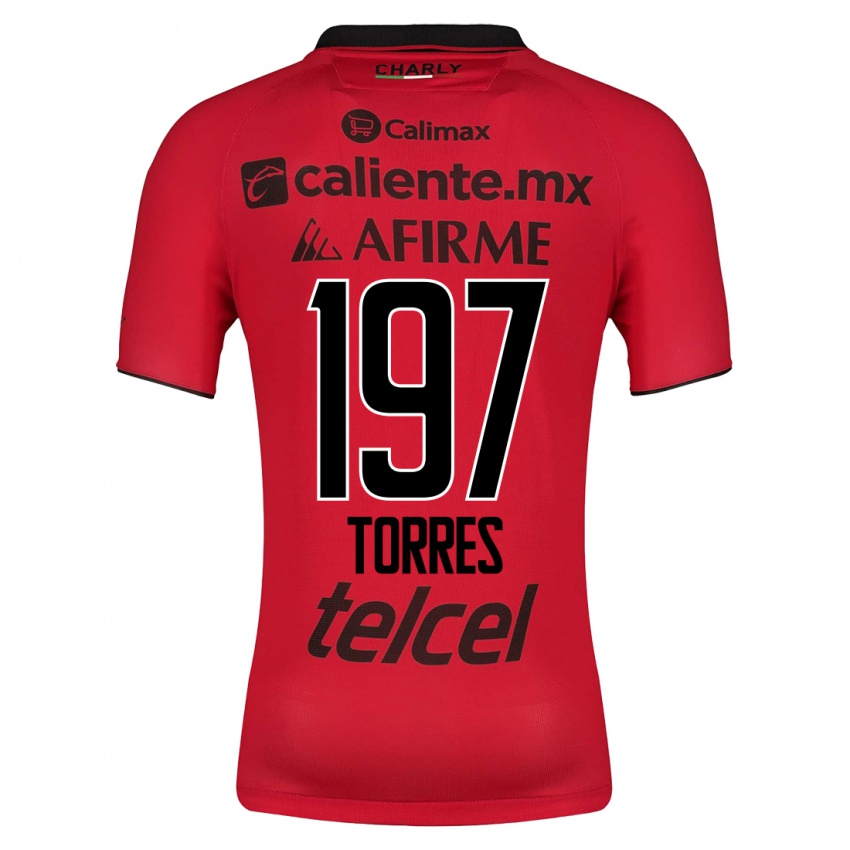 Enfant Maillot Christopher Torres #197 Rouge Tenues Domicile 2023/24 T-Shirt Suisse