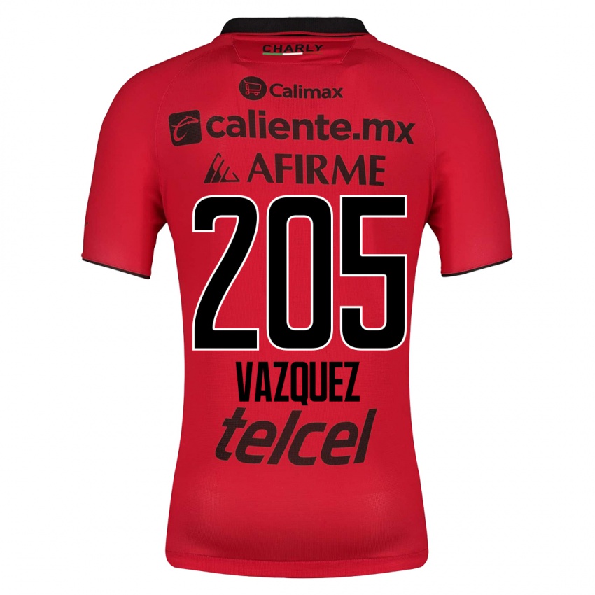 Enfant Maillot Aldair Vázquez #205 Rouge Tenues Domicile 2023/24 T-Shirt Suisse