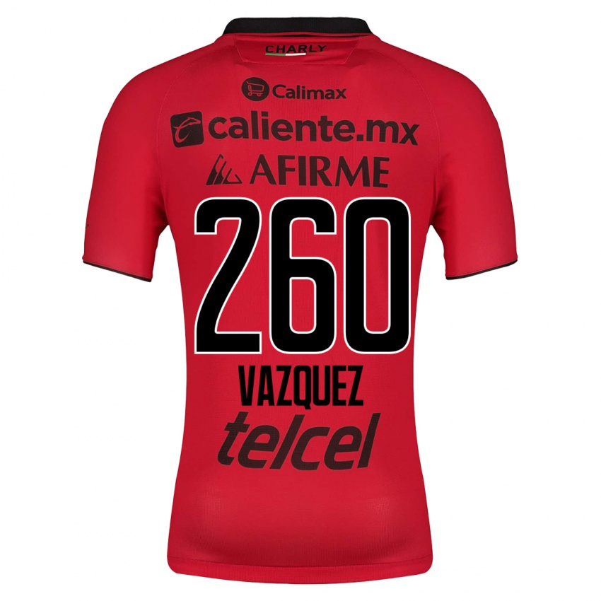 Enfant Maillot Octavio Vázquez #260 Rouge Tenues Domicile 2023/24 T-Shirt Suisse