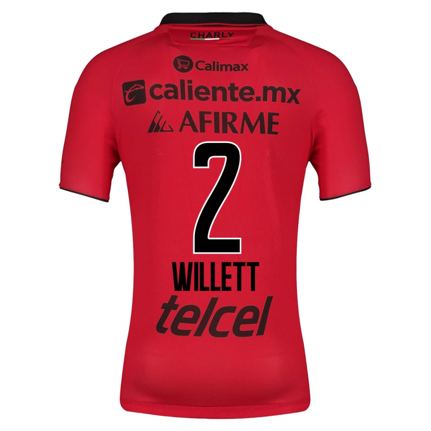 Enfant Maillot Adyson Willett #2 Rouge Tenues Domicile 2023/24 T-Shirt Suisse