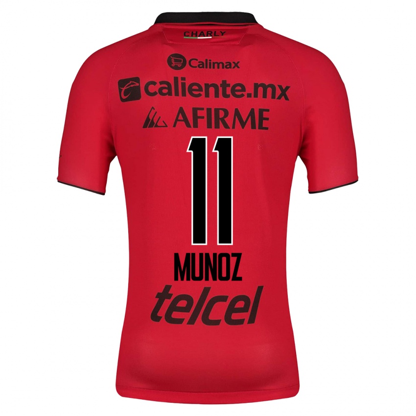Enfant Maillot Sanjuana Muñoz #11 Rouge Tenues Domicile 2023/24 T-Shirt Suisse