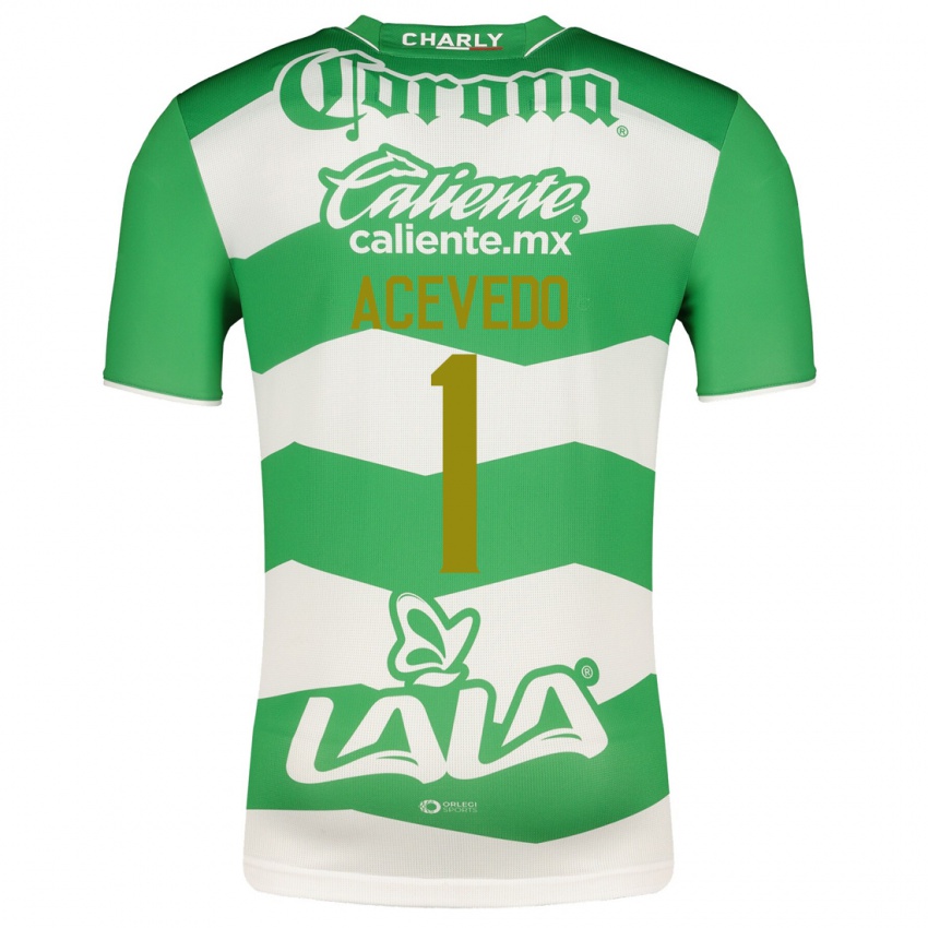 Enfant Maillot Carlos Acevedo #1 Vert Tenues Domicile 2023/24 T-Shirt Suisse