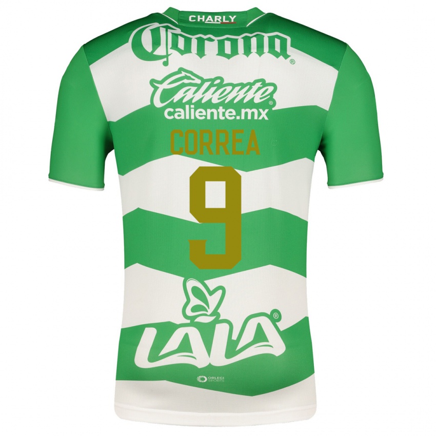 Enfant Maillot Javier Correa #9 Vert Tenues Domicile 2023/24 T-Shirt Suisse