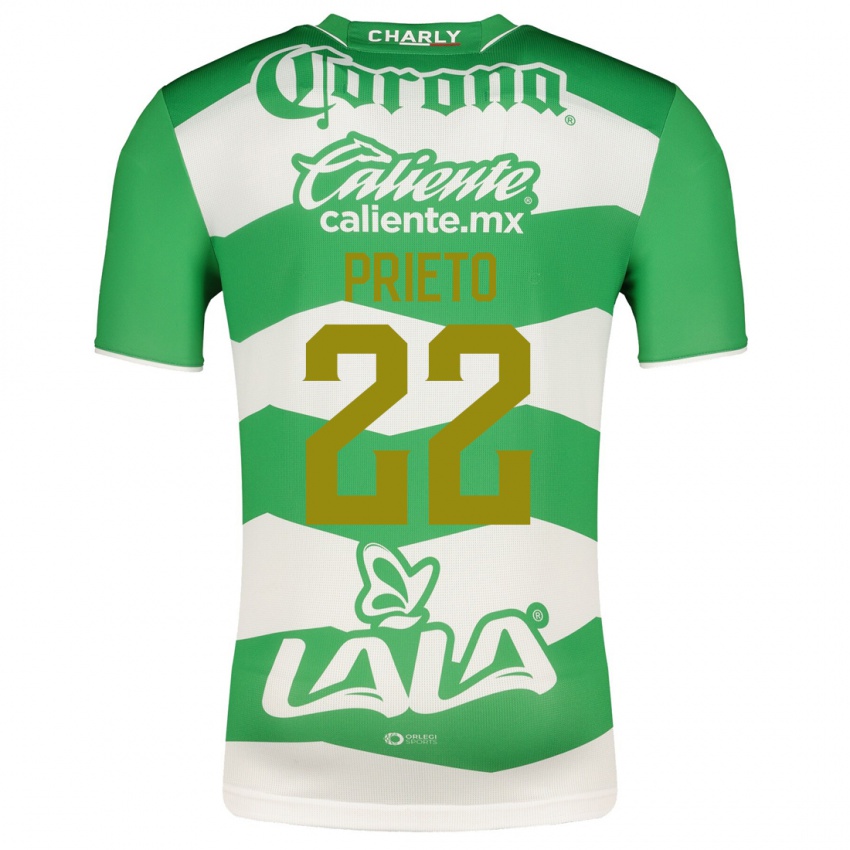 Enfant Maillot Ronaldo Prieto #22 Vert Tenues Domicile 2023/24 T-Shirt Suisse