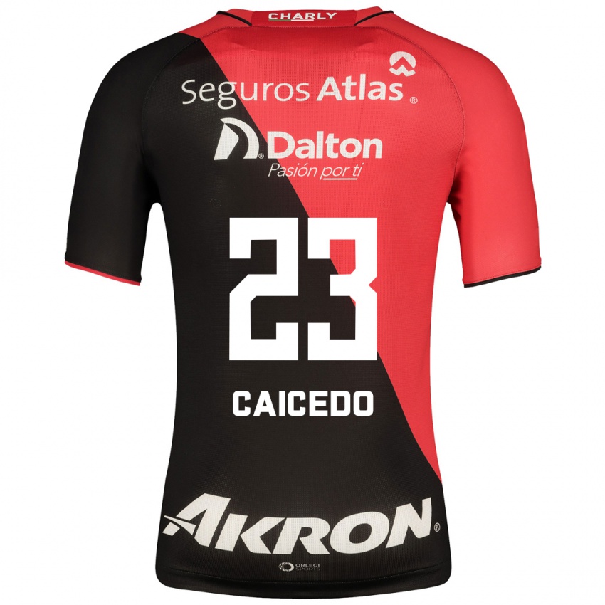 Kinder Jordy Caicedo #23 Schwarz Heimtrikot Trikot 2023/24 T-Shirt Schweiz