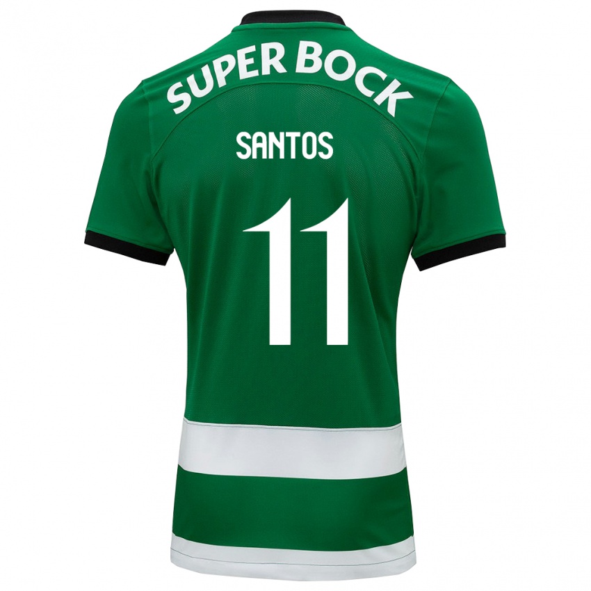 Enfant Maillot Nuno Santos #11 Vert Tenues Domicile 2023/24 T-Shirt Suisse