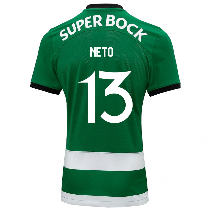 Enfant Maillot Luís Neto #13 Vert Tenues Domicile 2023/24 T-Shirt Suisse