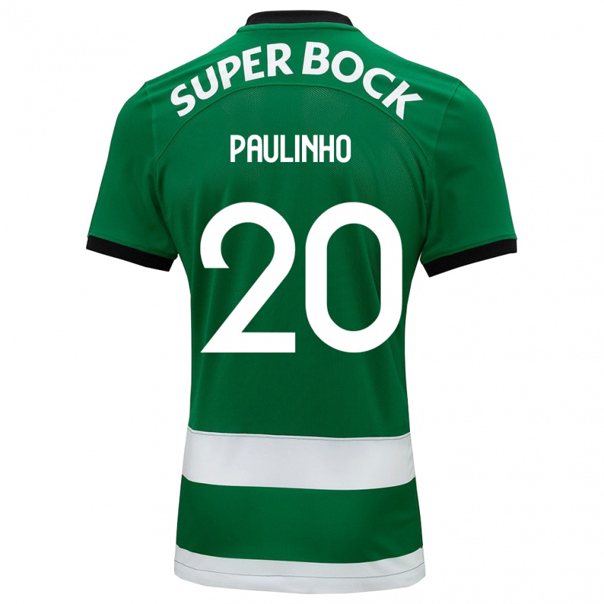 Enfant Maillot Paulinho #20 Vert Tenues Domicile 2023/24 T-Shirt Suisse