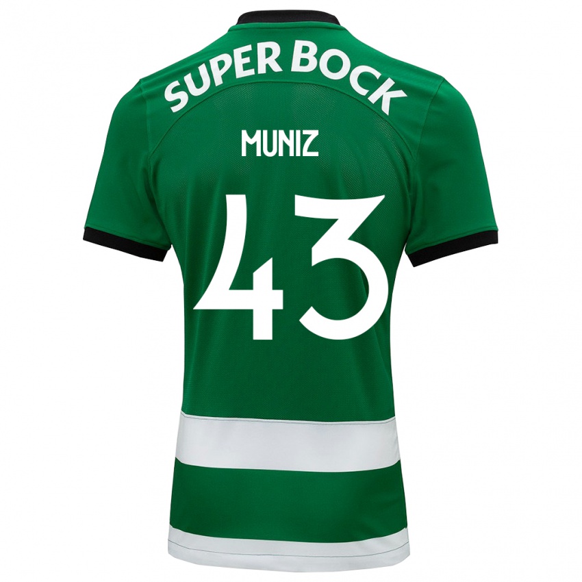 Enfant Maillot João Muniz #43 Vert Tenues Domicile 2023/24 T-Shirt Suisse
