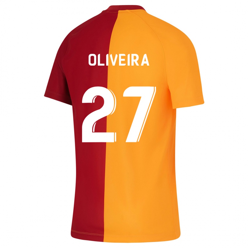 Enfant Maillot Sergio Oliveira #27 Orange Tenues Domicile 2023/24 T-Shirt Suisse