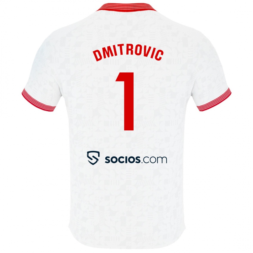 Enfant Maillot Marko Dmitrović #1 Blanc Tenues Domicile 2023/24 T-Shirt Suisse