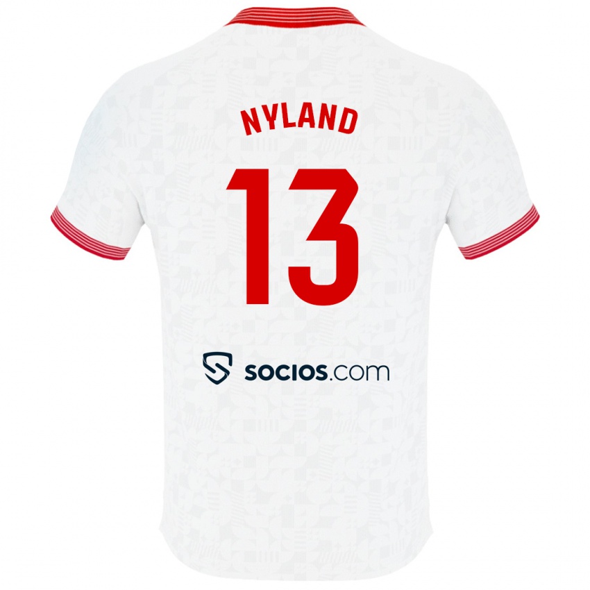 Kinder Ørjan Nyland #13 Weiß Heimtrikot Trikot 2023/24 T-Shirt Schweiz
