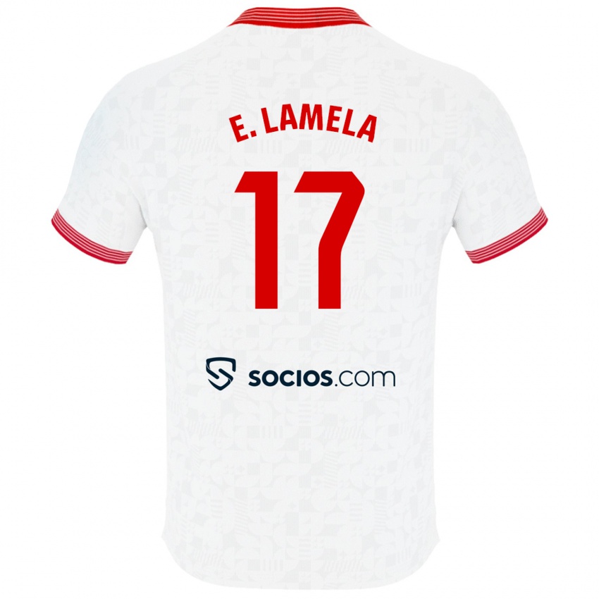 Kinder Erik Lamela #17 Weiß Heimtrikot Trikot 2023/24 T-Shirt Schweiz