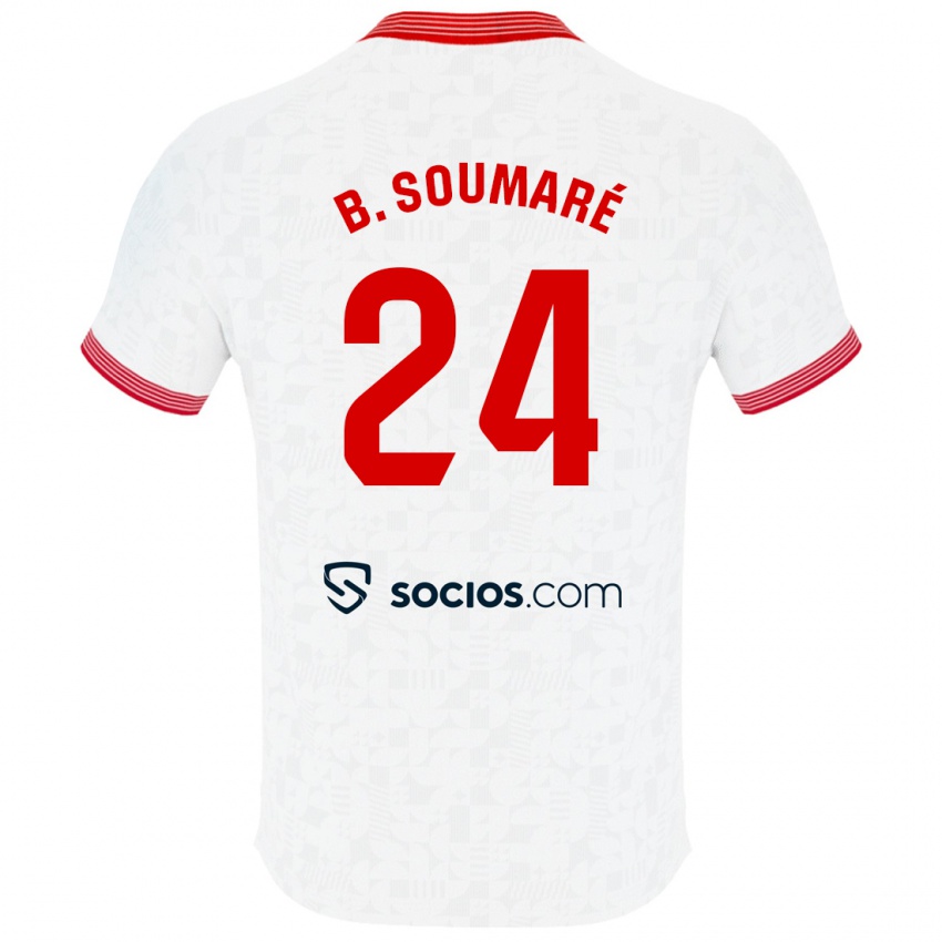 Enfant Maillot Boubakary Soumaré #24 Blanc Tenues Domicile 2023/24 T-Shirt Suisse