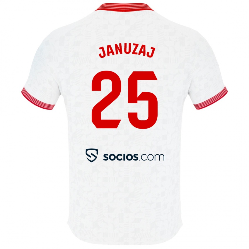 Enfant Maillot Adnan Januzaj #25 Blanc Tenues Domicile 2023/24 T-Shirt Suisse