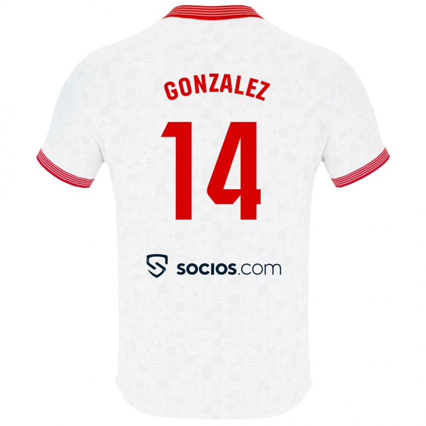 Kinder Alberto González #14 Weiß Heimtrikot Trikot 2023/24 T-Shirt Schweiz