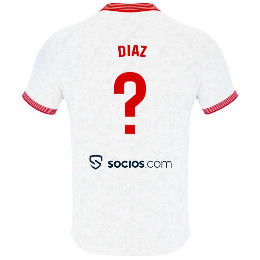 Enfant Maillot Álvaro Díaz #0 Blanc Tenues Domicile 2023/24 T-Shirt Suisse