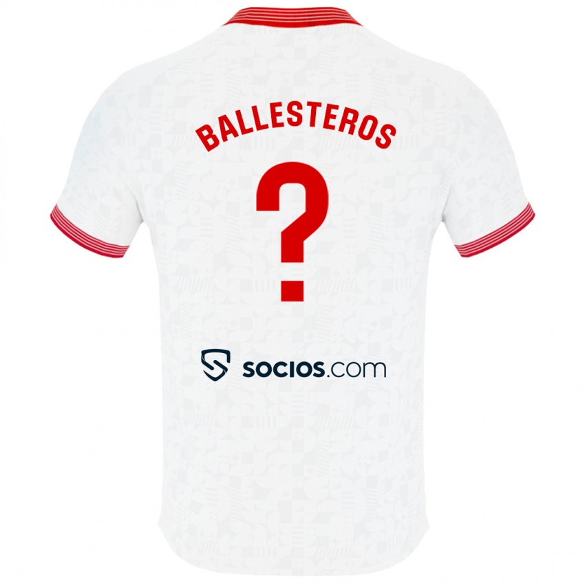 Enfant Maillot Gonzalo Ballesteros #0 Blanc Tenues Domicile 2023/24 T-Shirt Suisse