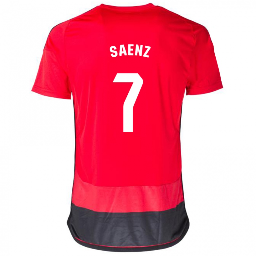 Kinder Raúl Sáenz #7 Rot Schwarz Heimtrikot Trikot 2023/24 T-Shirt Schweiz