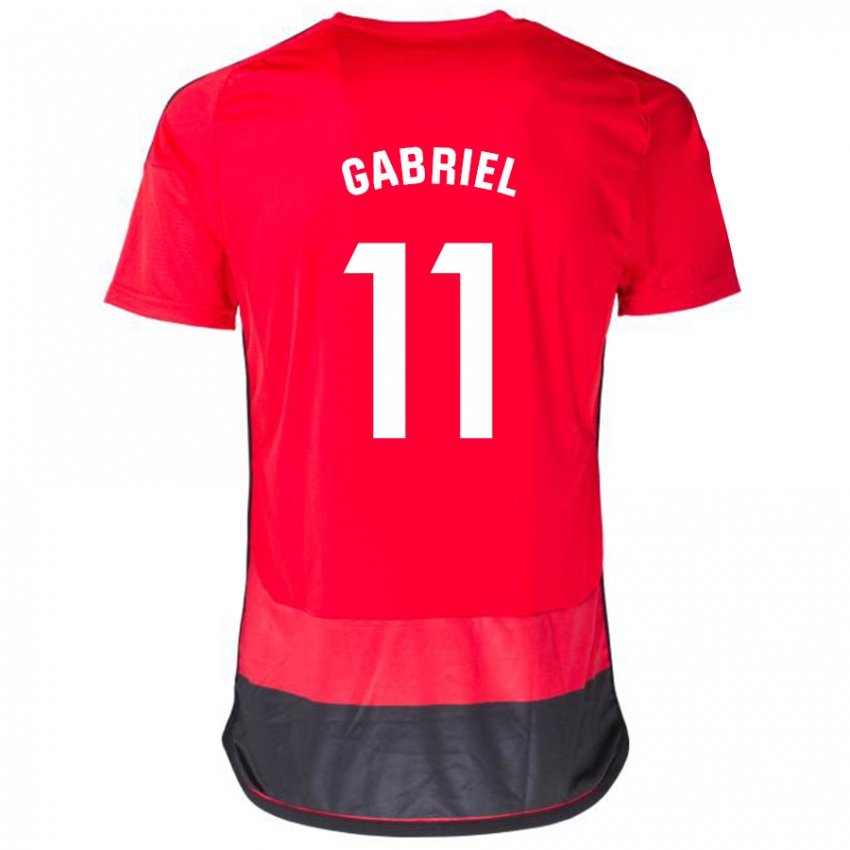 Kinder Sergio Gabriel #11 Rot Schwarz Heimtrikot Trikot 2023/24 T-Shirt Schweiz