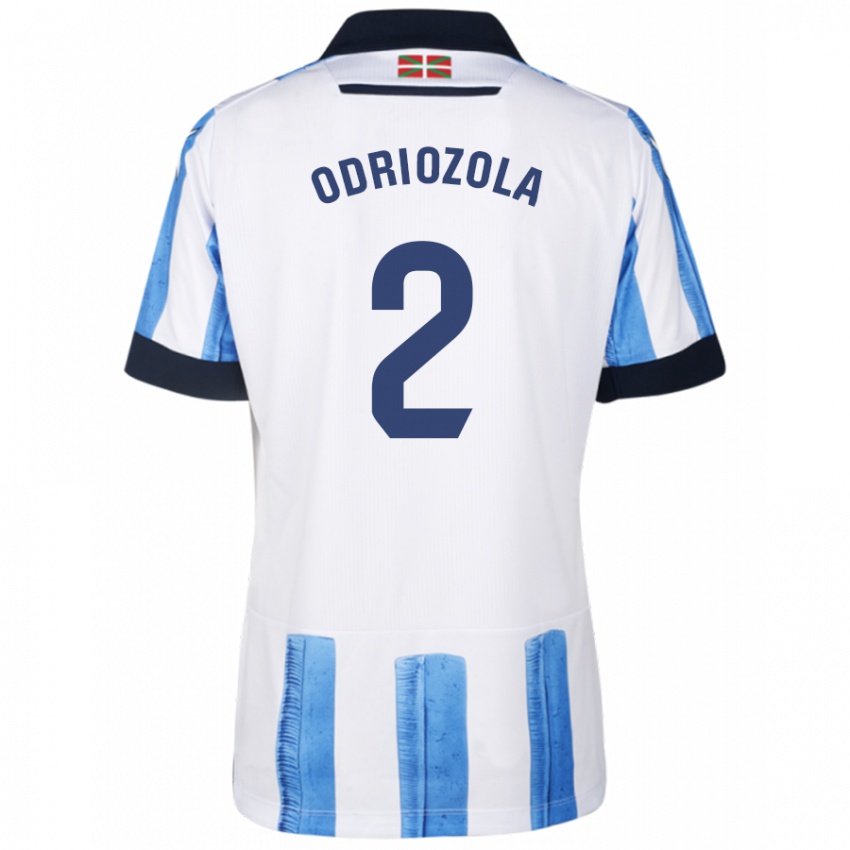 Enfant Maillot Alvaro Odriozola #2 Bleu Blanc Tenues Domicile 2023/24 T-Shirt Suisse