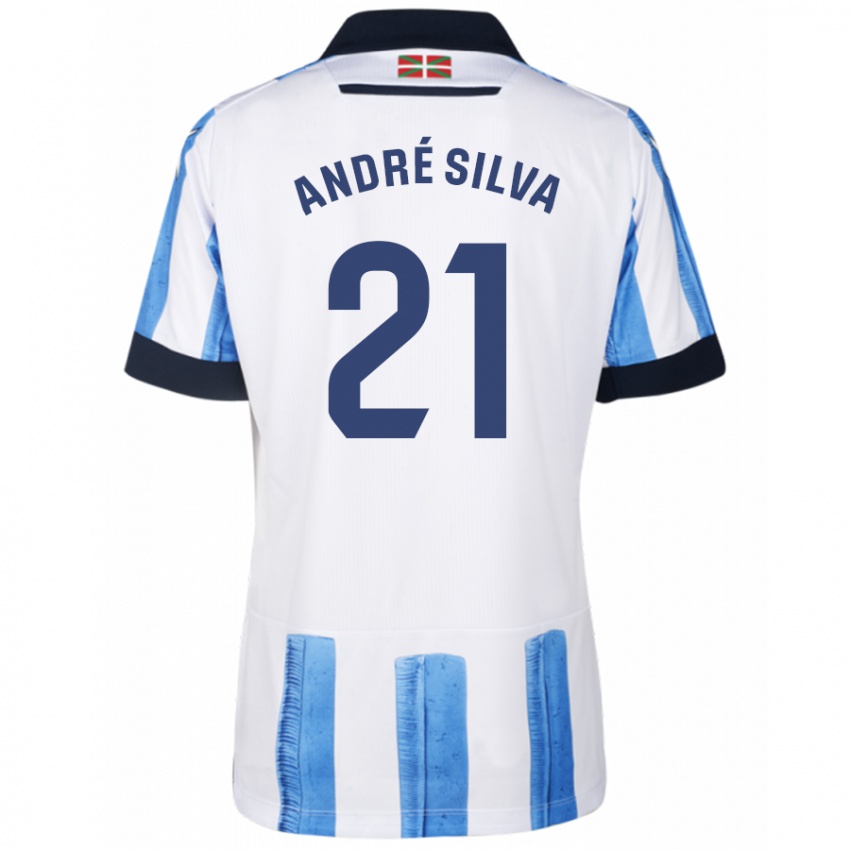 Enfant Maillot Andre Silva #21 Bleu Blanc Tenues Domicile 2023/24 T-Shirt Suisse