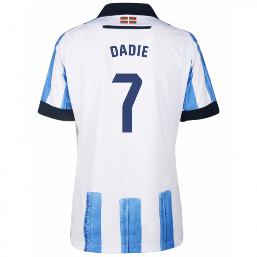 Enfant Maillot Alberto Dadie #7 Bleu Blanc Tenues Domicile 2023/24 T-Shirt Suisse