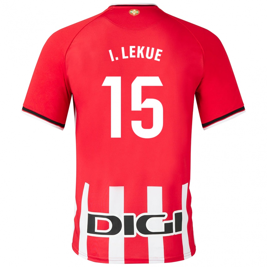 Enfant Maillot Iñigo Lekue #15 Rouge Tenues Domicile 2023/24 T-Shirt Suisse