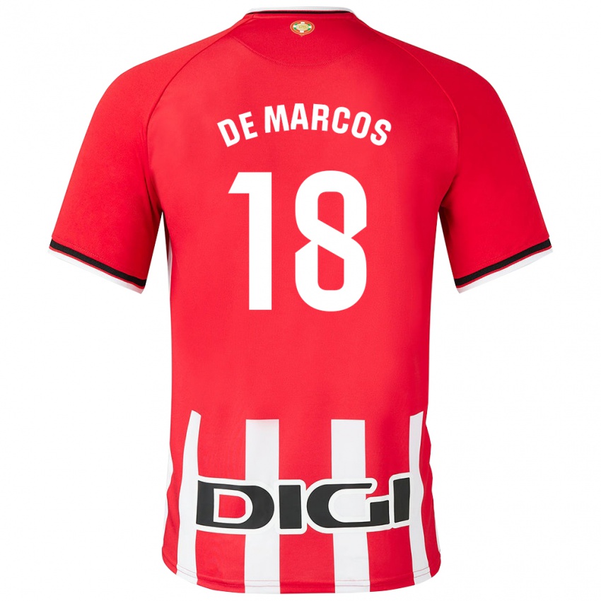 Enfant Maillot Óscar De Marcos #18 Rouge Tenues Domicile 2023/24 T-Shirt Suisse