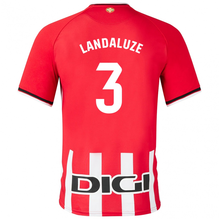 Enfant Maillot Naia Landaluze Marquínez #3 Rouge Tenues Domicile 2023/24 T-Shirt Suisse
