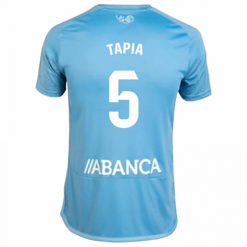 Enfant Maillot Renato Tapia #5 Bleu Tenues Domicile 2023/24 T-Shirt Suisse
