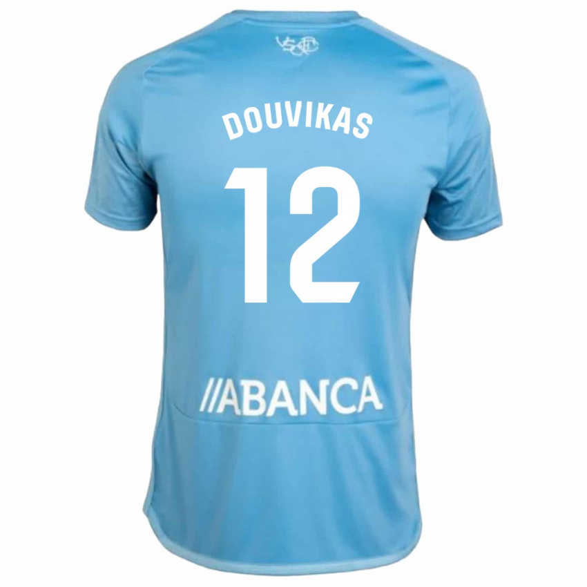 Enfant Maillot Anastasios Douvikas #12 Bleu Tenues Domicile 2023/24 T-Shirt Suisse
