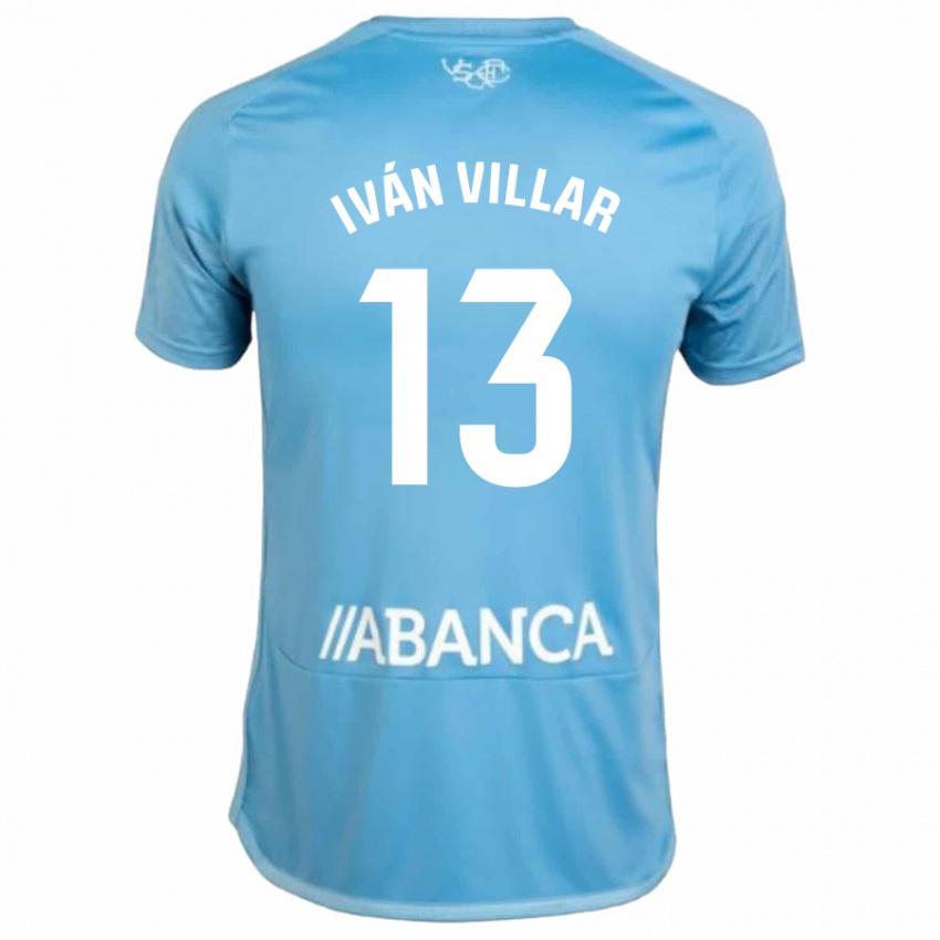 Enfant Maillot Iván Villar #13 Bleu Tenues Domicile 2023/24 T-Shirt Suisse